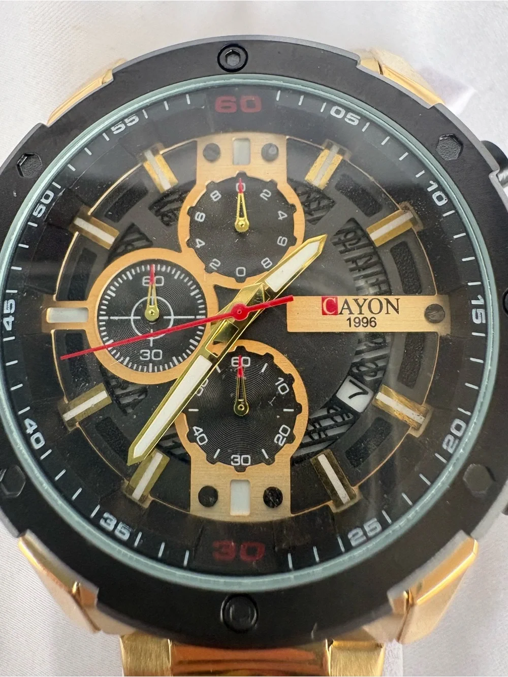 CAYON 1996 Gold-Tone Men's Watch